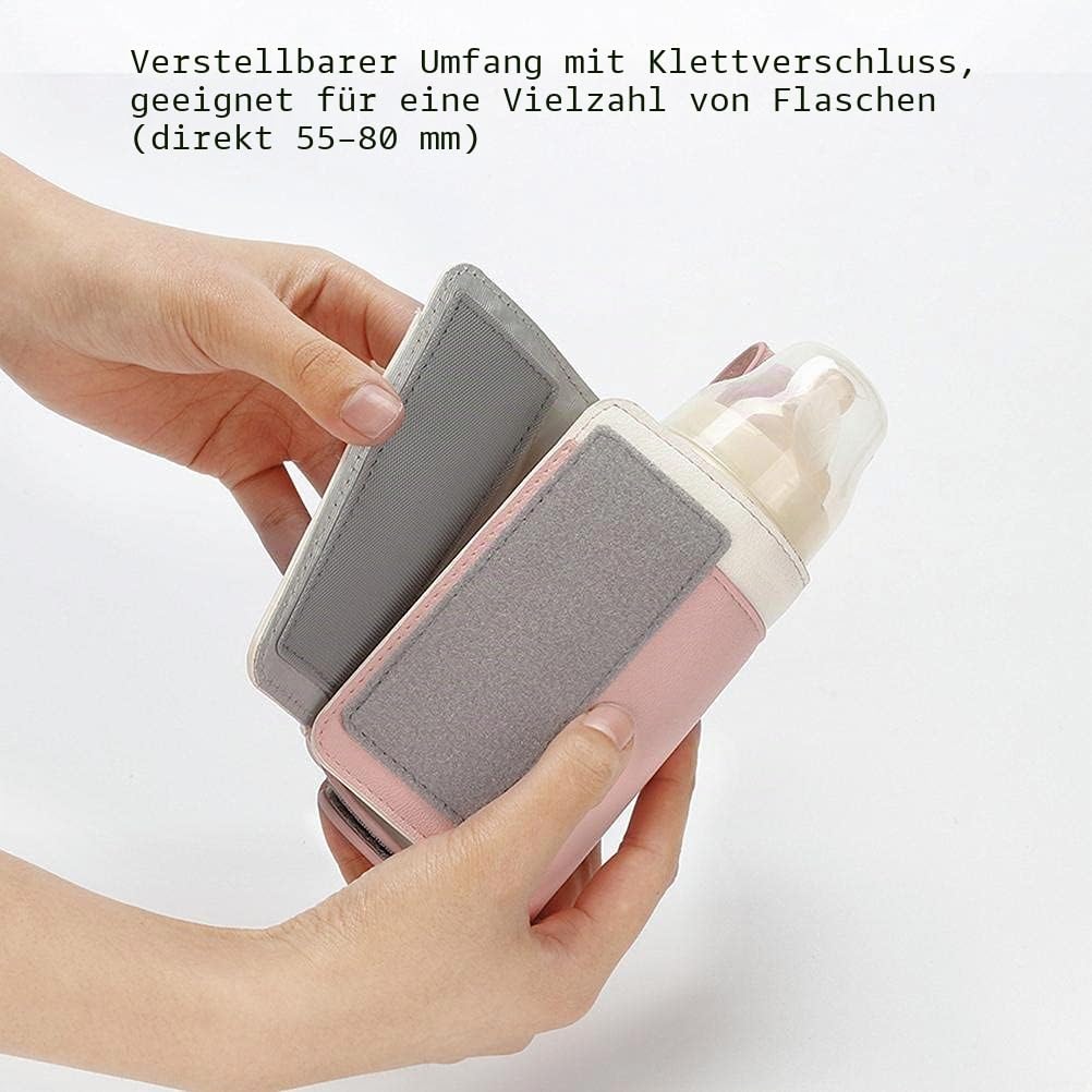 Flaschenwärmer-Tasche, 3-fach Temperaturverstellbar, Tragbarer Babyflaschenwärmer Zum Anschluss an M