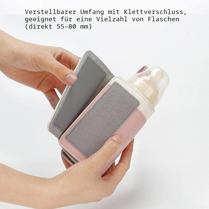 Flaschenwärmer-Tasche, 3-fach Temperaturverstellbar, Tragbarer Babyflaschenwärmer Zum Anschluss an M