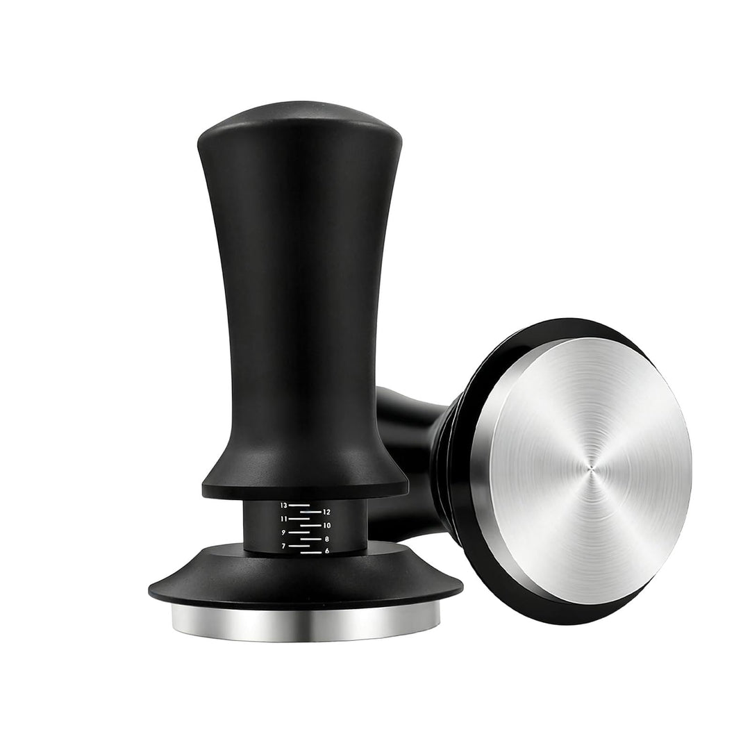 Kaffee Tamper 53mm, Kaffeepresse, Espresso Tamper mit 30lbs Anpressdruck, Skalenanpassung, 304 Edels