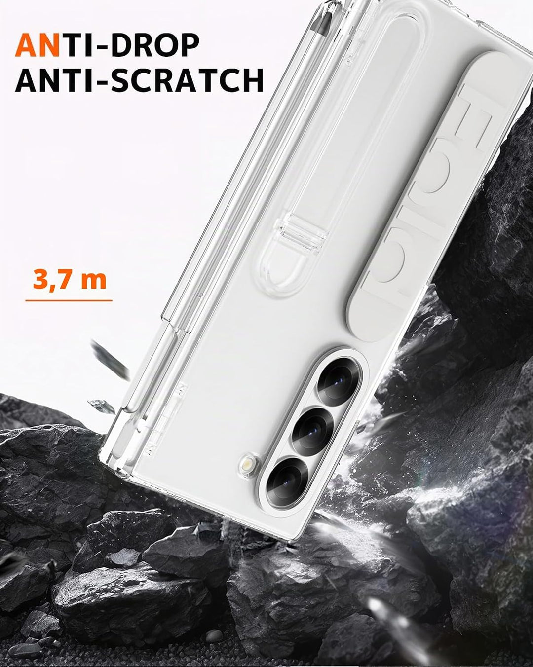 NINKI für Samsung Galaxy Z fold 7 Handyhülle mit Armband Ständer fold7 Schutzhülle mit Stift fold7 h