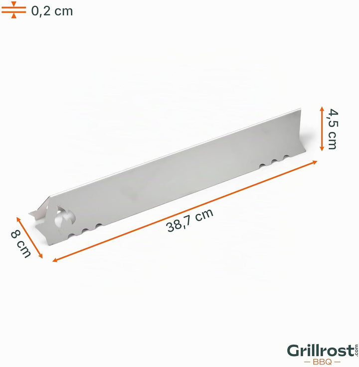 Grillrost.com Das Original Edelstahl Aromaschiene für Kingstone - Brennerabdeckung passend für alle