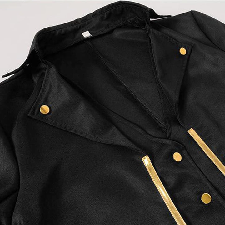 Viktorianische Steampunk Jacke für Herren Vintage Gothic Piraten Slim Fit Frack Wikinger Renaissance