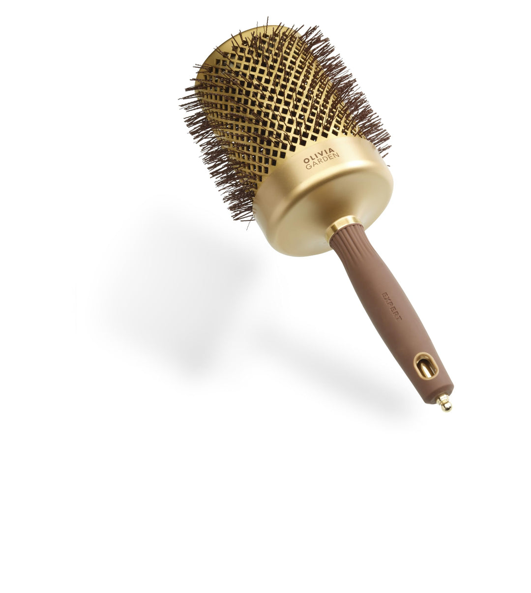 Olivia Garden - Expert Blowout Shine Gold & Brown Hairbrush - 80 80mm, 80mm