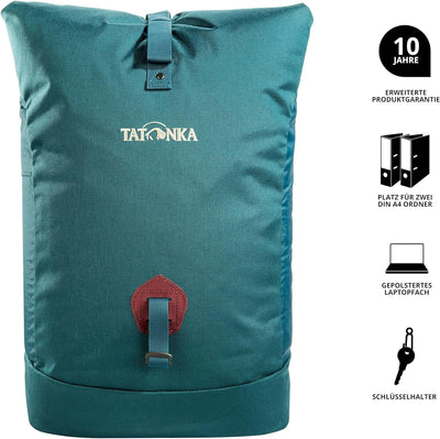 Tatonka 34l Daypack Grip Rolltop Pack - Rucksack mit Rollverschluss und 15 Laptopfach - 34 Liter Tea