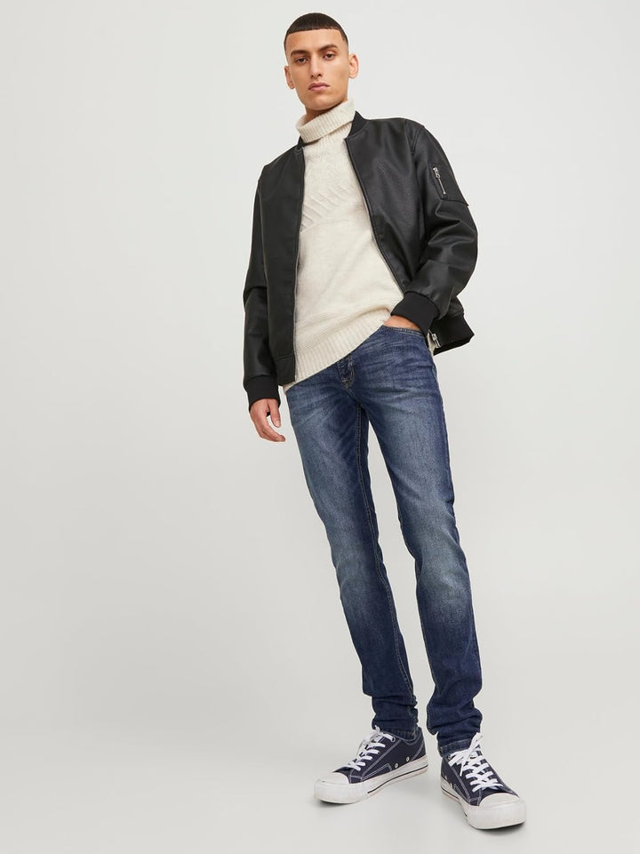 JACK &amp; JONES Male Slim Fit Jeans JJIGLENN JJICON JJ 257 50SPS NOOS Slim Fit Jeans 33W / 36L Blue Den