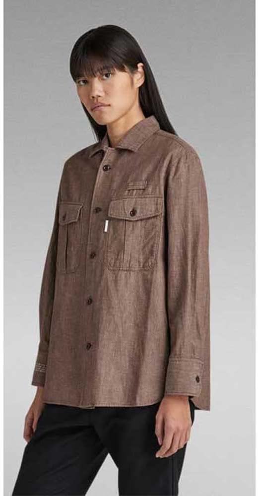G-Star RAW Damen Officer Boyfriend Hemd Shirts XS Braun (Chocolat D21887-d187-285), XS Braun (Chocol