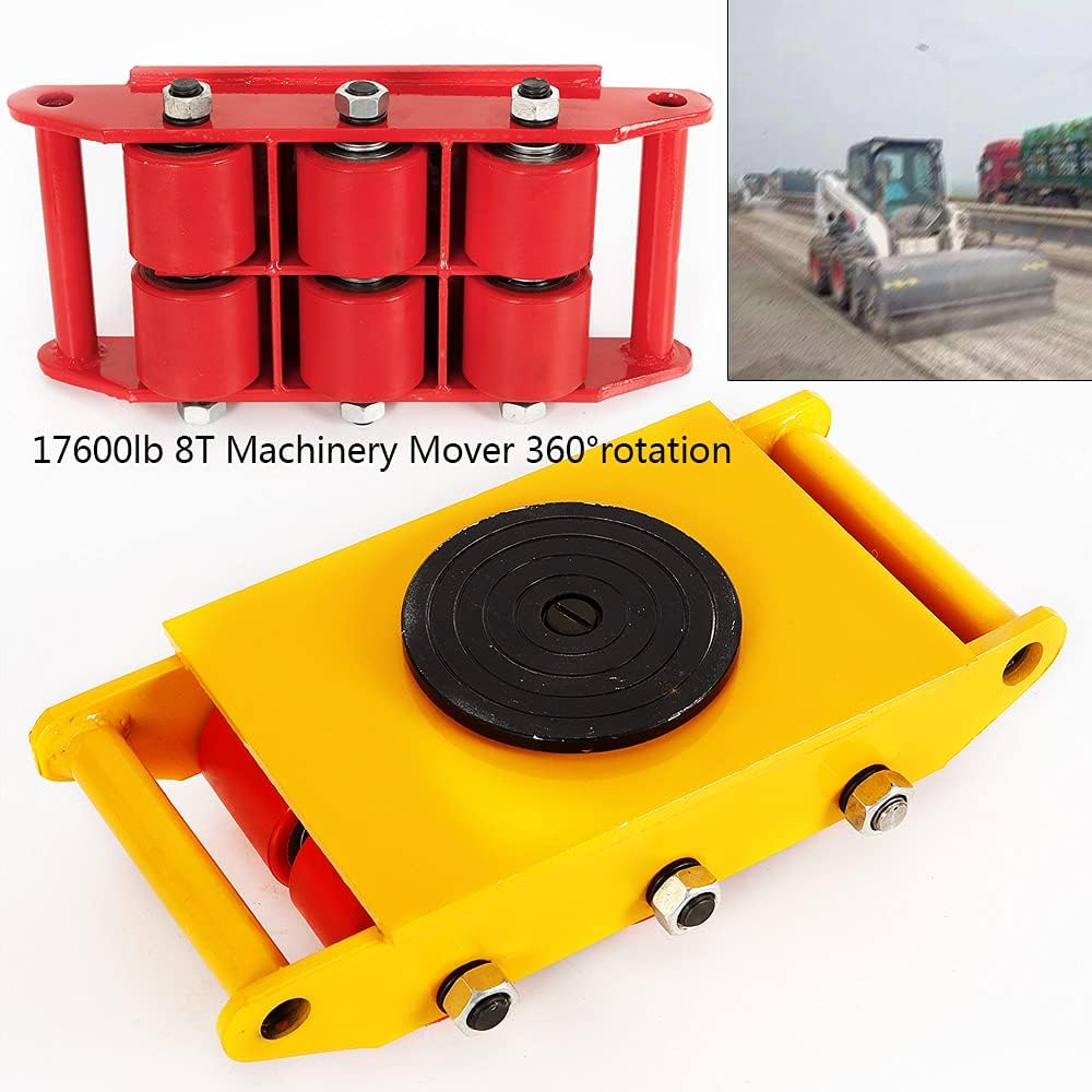 8T Dolly Moving Skate Heavy Duty Industrial Machinery Skate Moving Equipment Cast Steel Machinery Mo