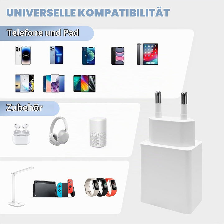 10W USB-Ladegerät mit USB-A-Anschluss Wandladegerät für iPhone, Samsung, Android, iPad, Tablet - Kom