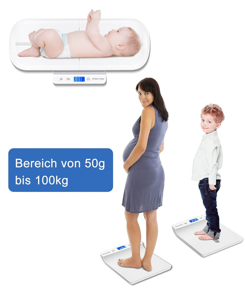 Digitale Babywaage Bluetooth, Kleinkindwaage, Multifunktions-Waage für Haustiere und Kleinkinder in