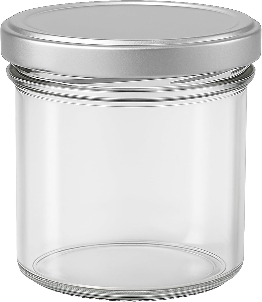 hocz 50x Marmeladengläser 125 ml | mit Deckel Silber TO 66 | Einmachgläser mit Schraubdeckel zum bef