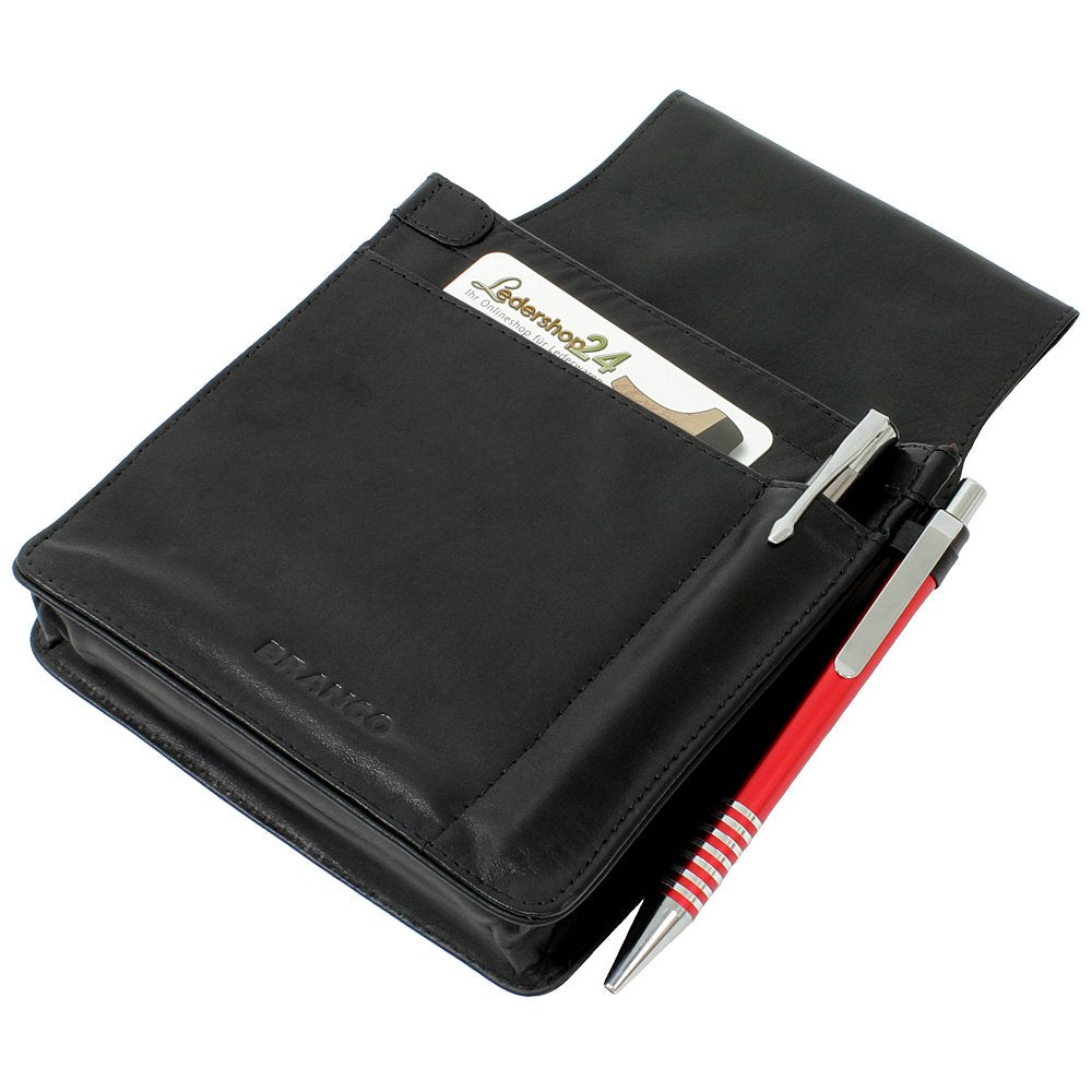 Ledershop24 Profi Leder Tablet-Kellnertasche passend für iPad mini bis 8 Zoll wahlweise mit Reissver