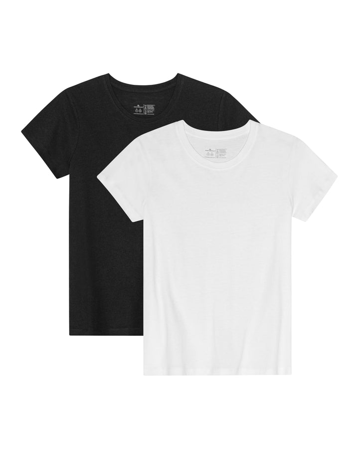 DANISH ENDURANCE Kurzarm Tshirt Damen aus Modal & Bio-Baumwolle, Rundhals- oder V-Ausschnitt, Atmung