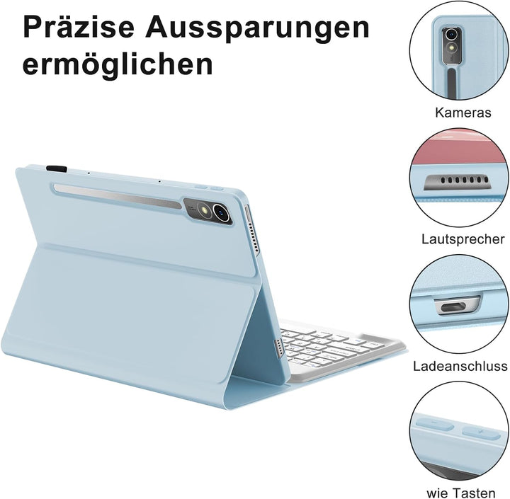 IVEOPPE Tastatur für Tab P12, Hülle mit Tastatur für P12 12.7" 2023, Magnetische Kabelloser Bluetoot