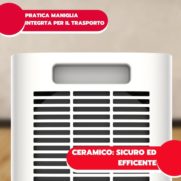 ARDES - AR4P03O SOUND O Oszillierender Keramik-Heizlüfter 1500W, Heizlüfter mit Bedienfeld, oszillie