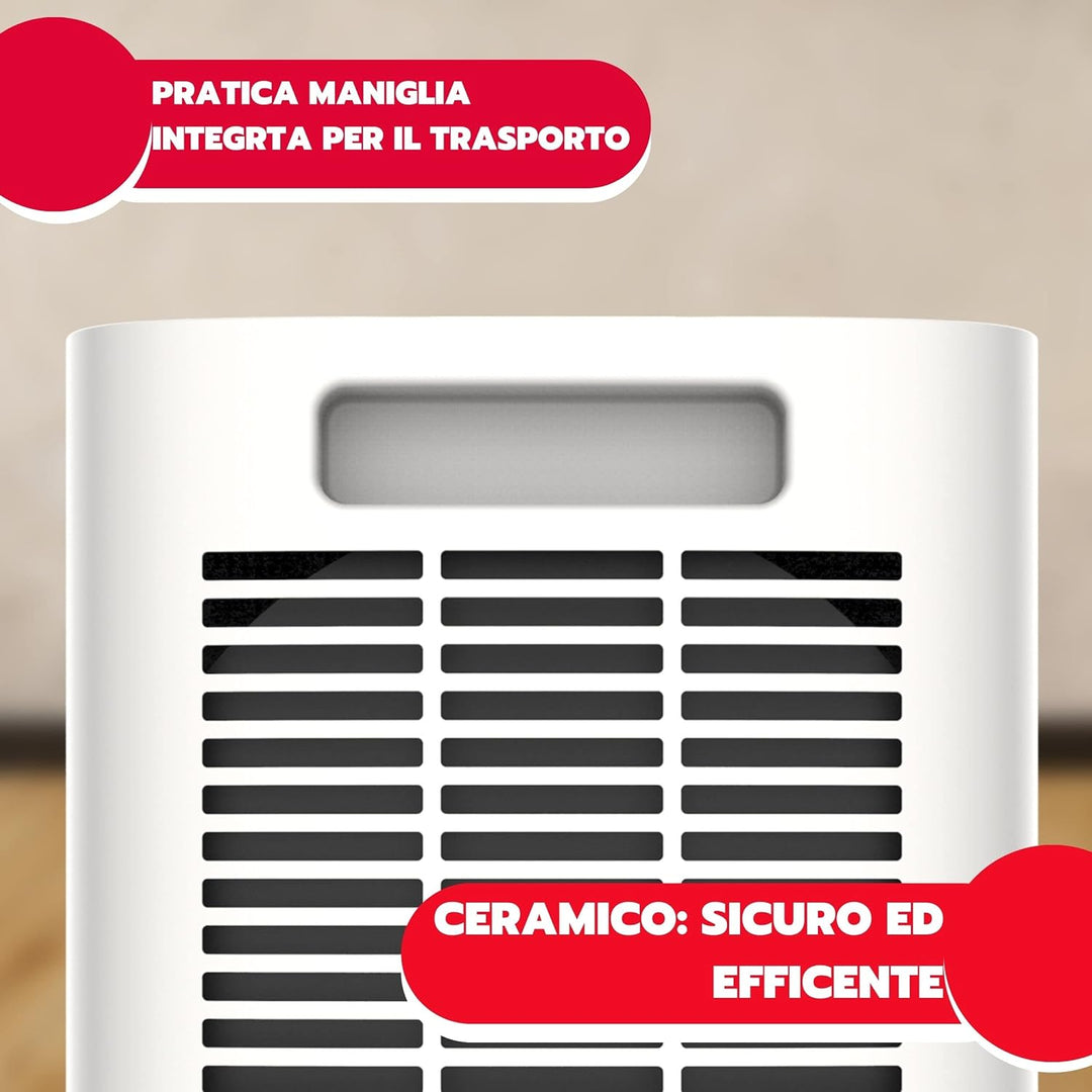 ARDES - AR4P03O SOUND O Oszillierender Keramik-Heizlüfter 1500W, Heizlüfter mit Bedienfeld, oszillie