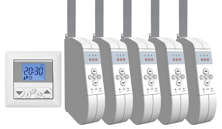 WIR elektronik, eWickler Standard 5 Fenster Funk-Set, eW930-F-M, 5x elektrischer Gurtwickler + 1x Fu