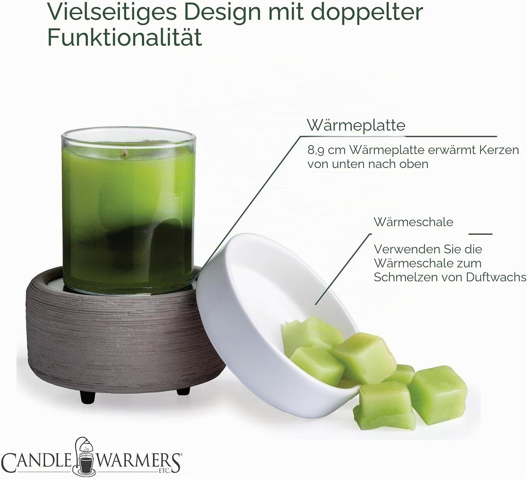 Candle Warmers Etc 2-in-1 Kerzen- und Duftwärmer zum Erwärmen von Duftkerzen oder Wachsschmelzen und