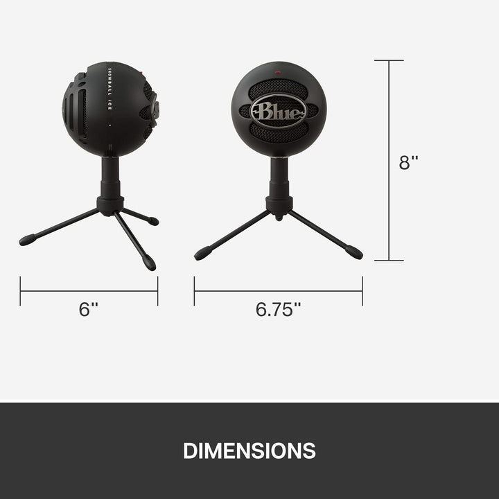 Blue Microphones Snowball iCE Plug 'n Play USB-Mikrofon für Aufnahme, Podcasting, Broadcasting, Twit