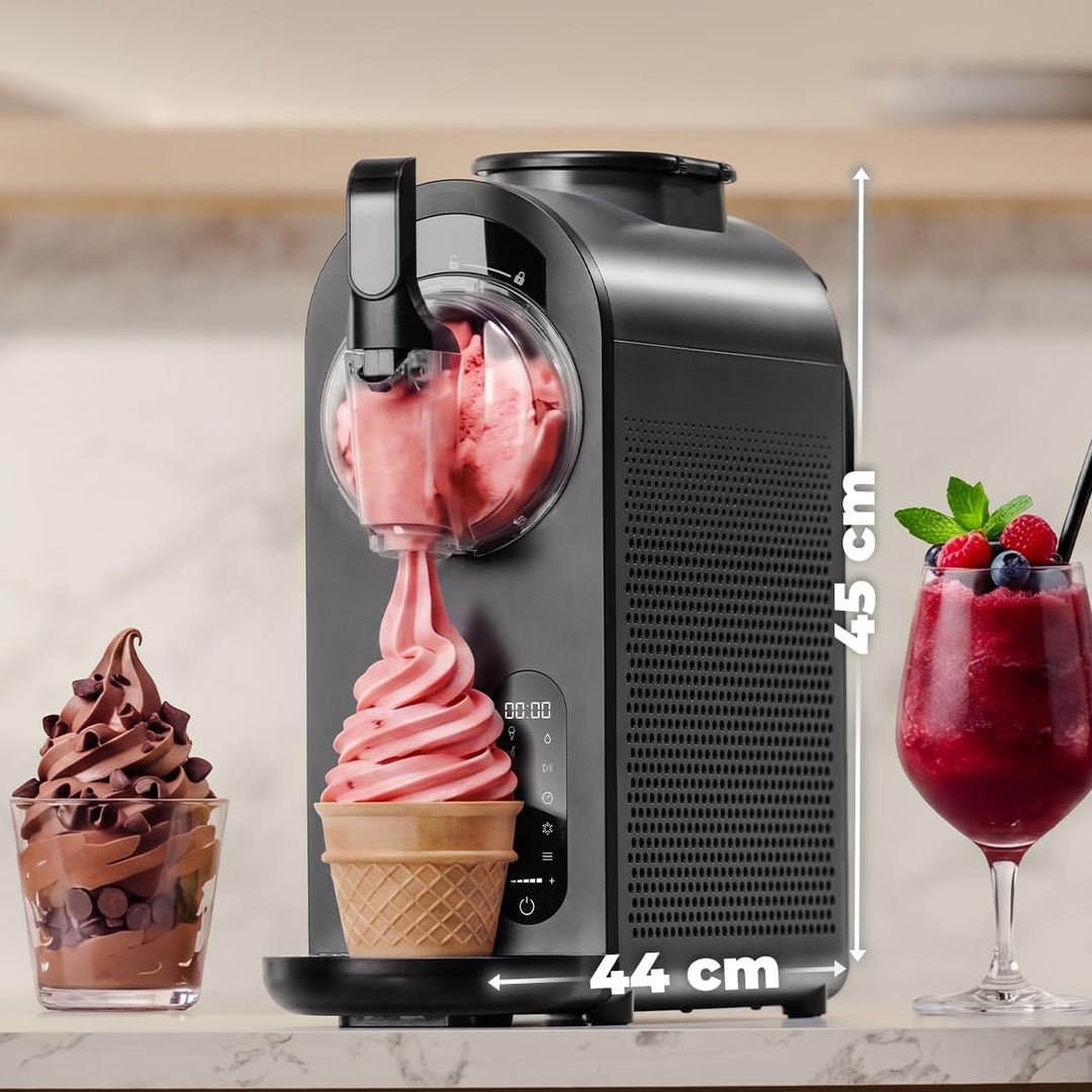Cecotec Slush Maschine Twist&Ice Cream, 9 Modi für Slush, Frozen Cocktails, Smoothies und Eis, 1,3 L