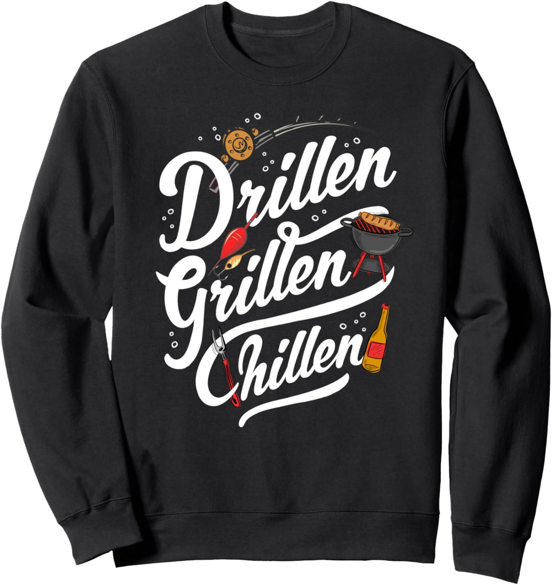 Hecht Zander Barsch Sprüche für Angler Sweatshirt