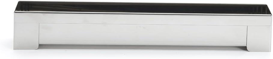 De Buyer 3205.04 Quadratische Dachrinne, Feinabzieher, Edelstahl, 30 x 4 cm, grau