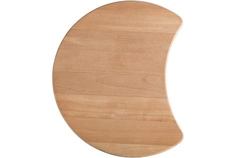 BLANCO Schneidbrett aus massiver Buche | Durchmesser: 410 mm (auf Halbmond)