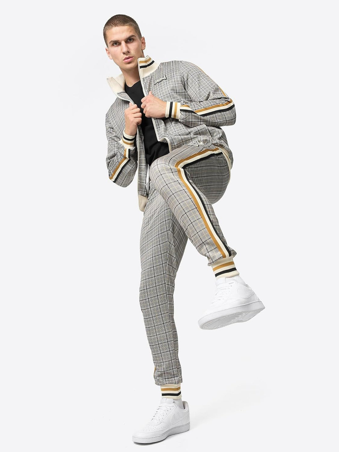 Lonsdale Herren Athboy Track Suit S Sand/Brown, S Sand/Brown