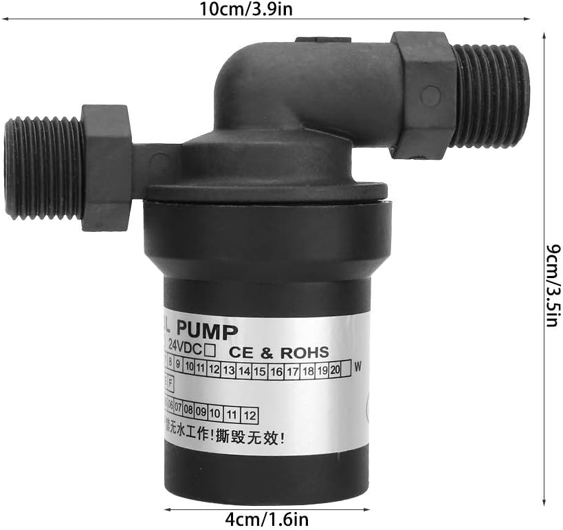 24V 18W DC Brushless Umwälzpumpe Solar Hochtemperatur Wasserpumpe für Warmwasserbereiter