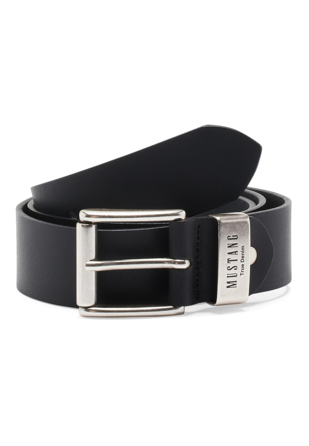 MUSTANG Herren Ledergürtel MG2104R04 40mm Gürtelbreite Braun Schwarz 80-115cm W85 Schwarz (0790), W8