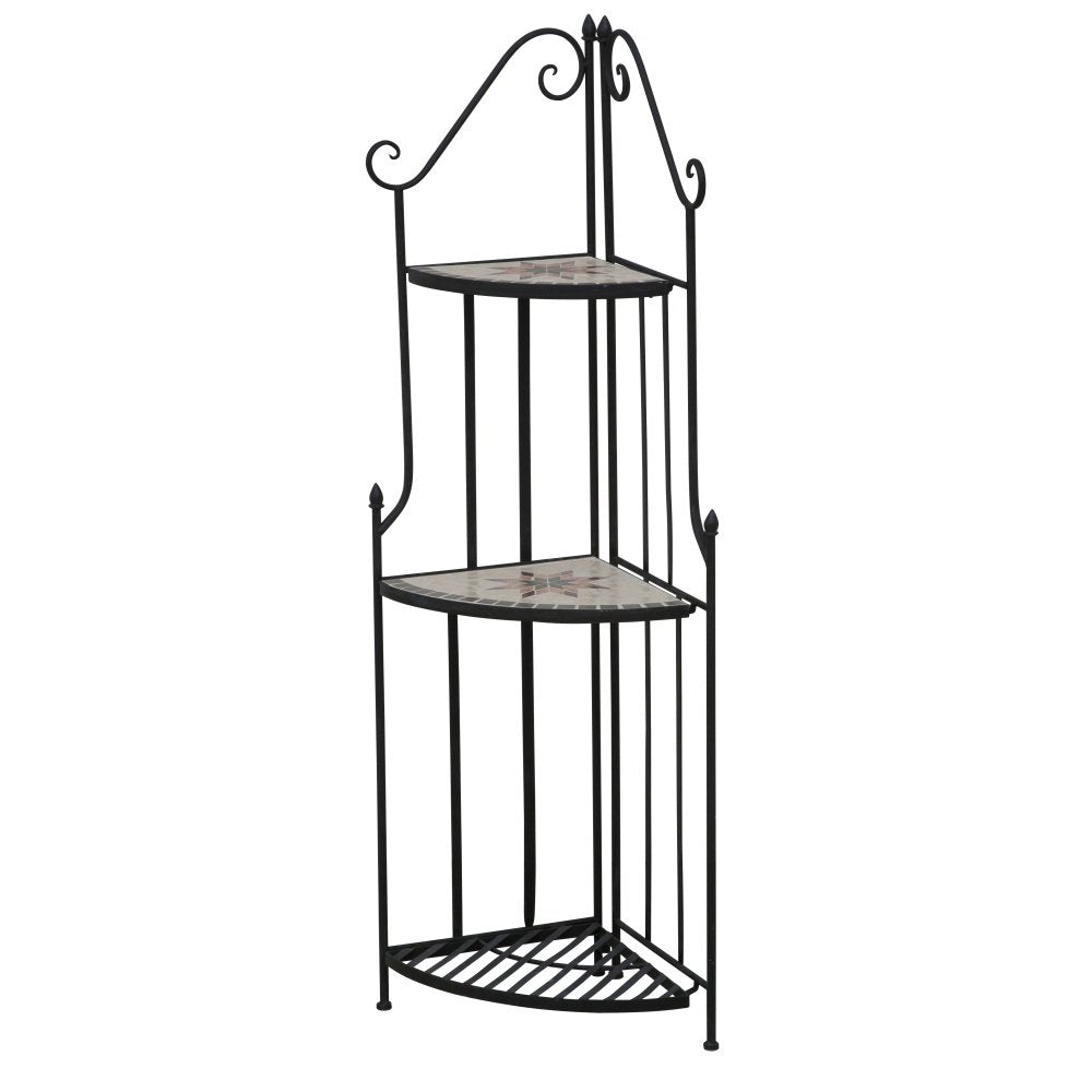Siena Garden Regal Stella, 34x34x140cm, in schwarz matt