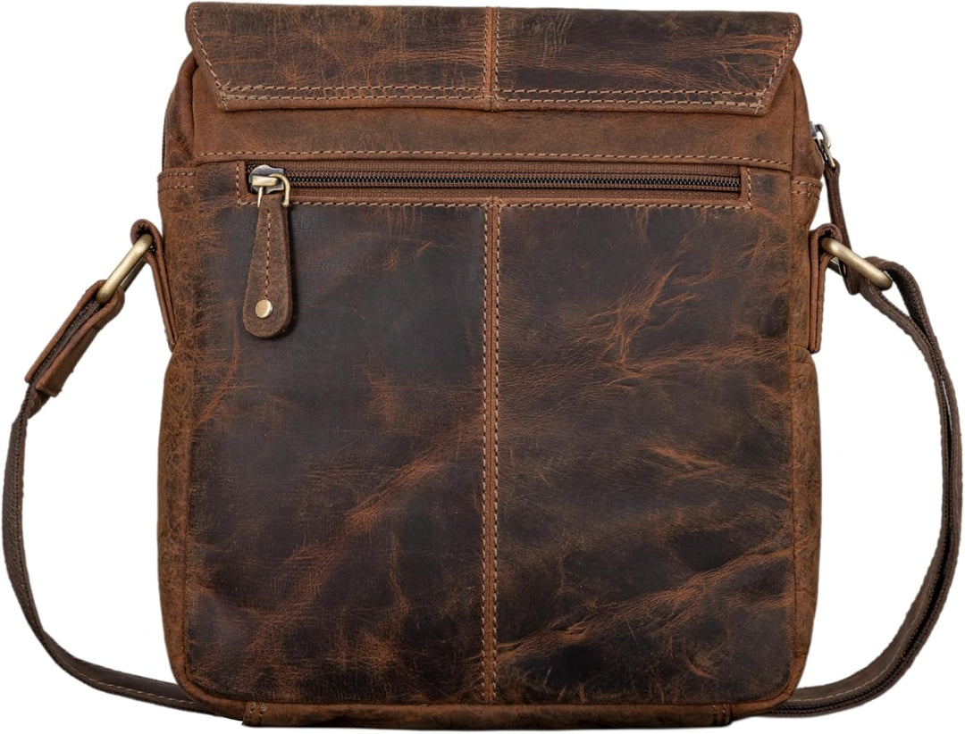 STILORD 'Matt' Ledertasche Männer klein Vintage Umhängetasche Schultertasche Herrentasche für 9,7 Zo