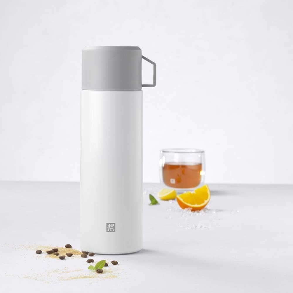 ZWILLING Thermo Isolierflasche, Integrierte Tasse, Thermokanne, Doppelwandisolierung, 1 L, Höhe: 28,