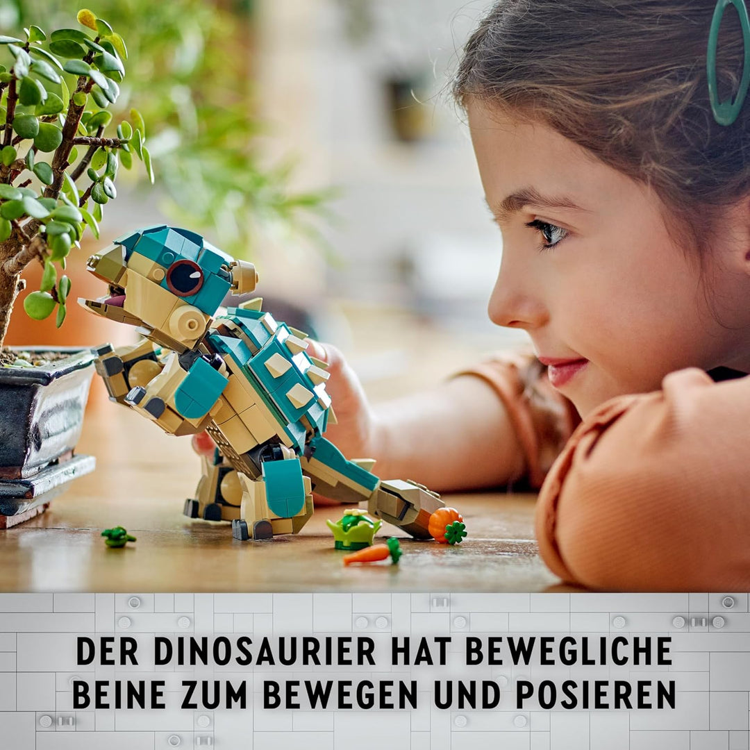 LEGO Jurassic World Baby Bumpy: Ankylosaurus, baubarer Spielzeug-Dinosaurier für Fans von Jurassic W