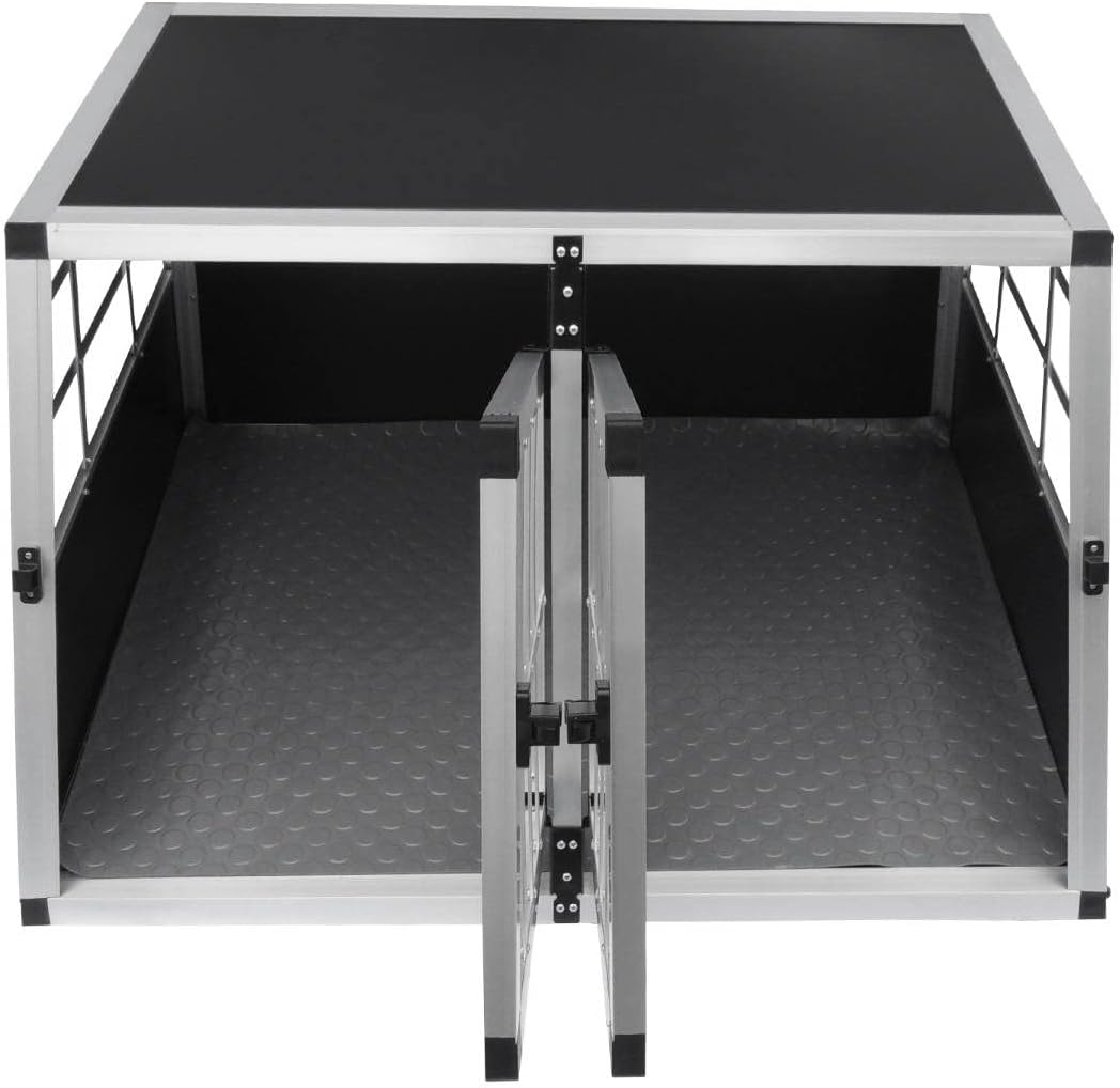 Auto Hundetransportbox kleine Doppelbox Hundebox Transportbox Gitterbox Fahrzeugbox Kofferraumbox Ka