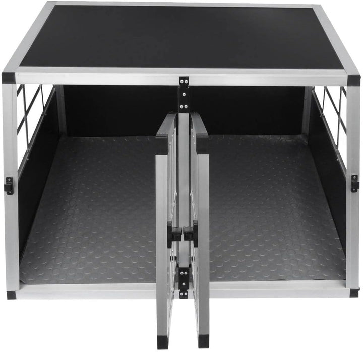 Auto Hundetransportbox kleine Doppelbox Hundebox Transportbox Gitterbox Fahrzeugbox Kofferraumbox Ka
