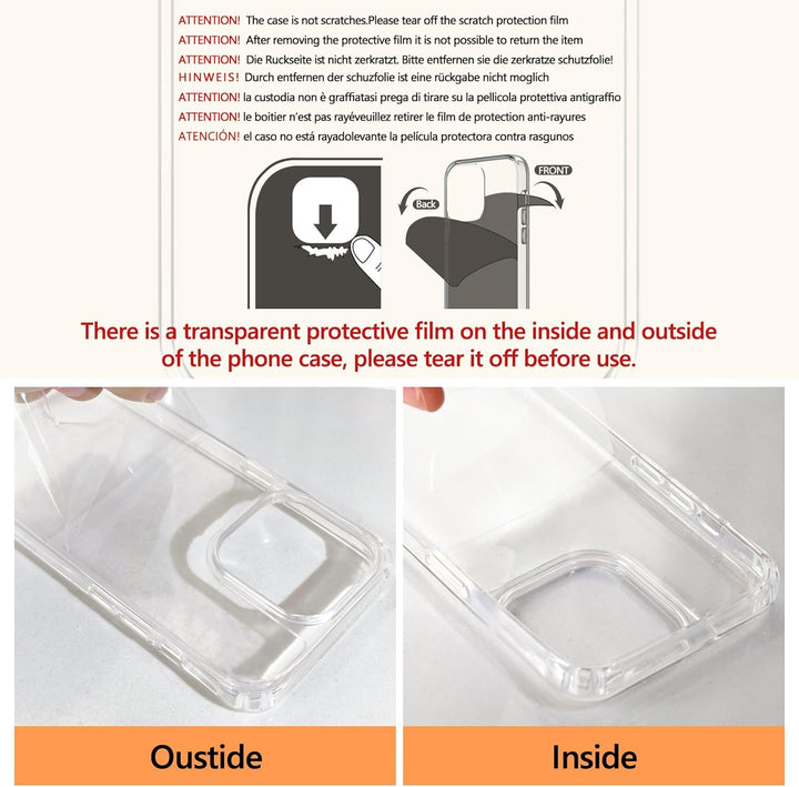 DiDaDi Handyhülle für iPhone 12 Mini Hülle mit Band &amp; Magnet - Transparente Handykette, Abnehmbar mi