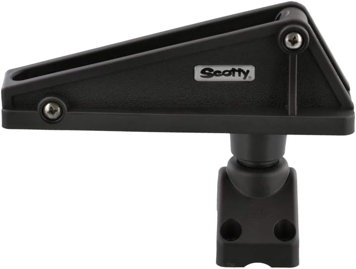 Scotty #276 Ankerschloss mit #241 Seitendeck-Halterung, schwarz, Schwarz