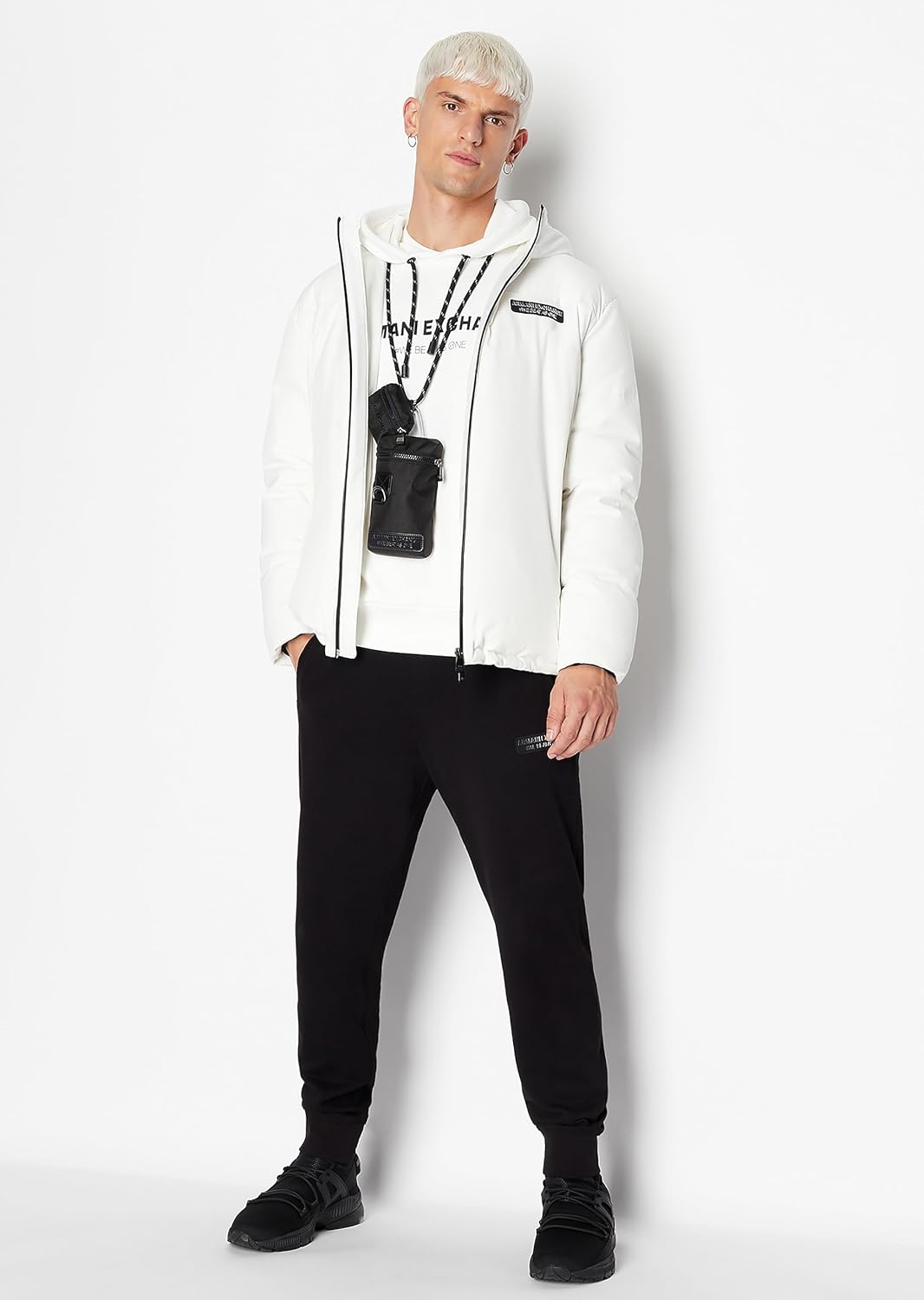Armani Exchange Herren Limited Edition We Beat As One Capsule Cotton French Terry Hoodie Hooded Swea