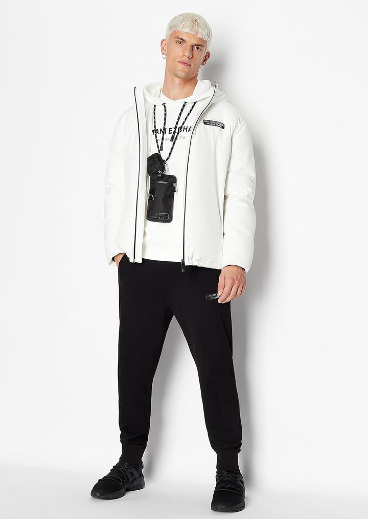 Armani Exchange Herren Limited Edition We Beat As One Capsule Cotton French Terry Hoodie Hooded Swea