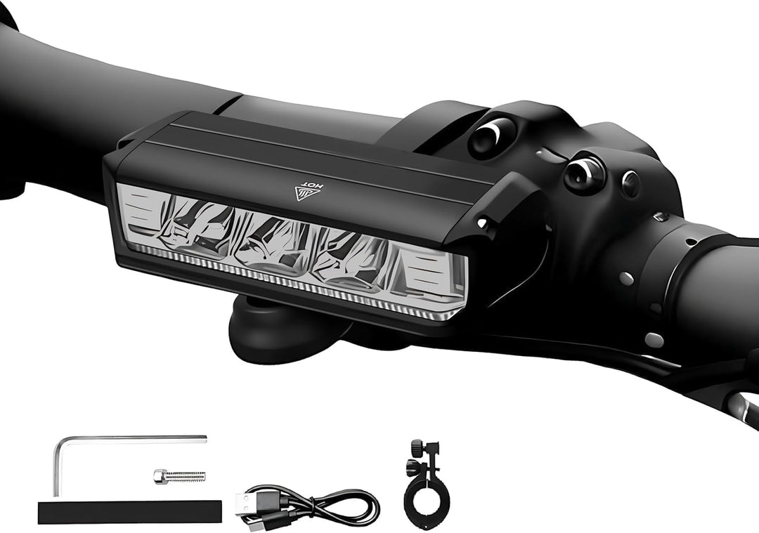 Ahead Frontlicht 1000-3250 Lux Superhelle LED Fahrradlampe, 2000-8000 mAh Mobile Leistung, StVZO Sta