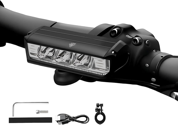 Ahead Frontlicht 1000-3250 Lux Superhelle LED Fahrradlampe, 2000-8000 mAh Mobile Leistung, StVZO Sta