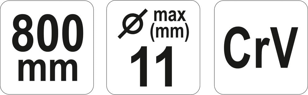 YATO Bolzenschneider 800mm – CrV‑Stahl gehärtet, Ø11mm, Hebel‑Bewehrungsmatten Schneider