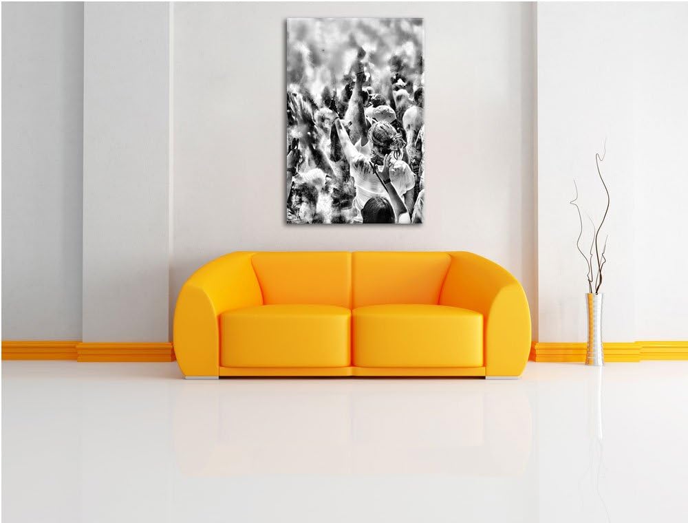 Pixxprint Monocrome, Farben Festival, Holi Indien, Format: 100x70 auf Leinwand, 100x70