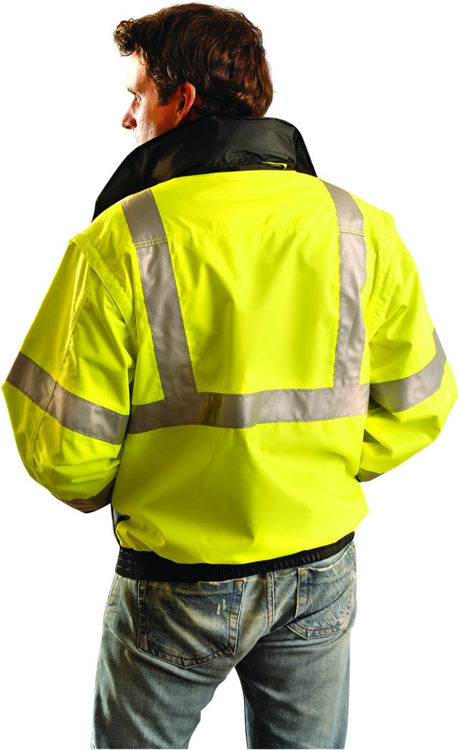 OccuNomix Premium 4-Wege (4-in-1) Bomberjacke, Klasse 3, 100% ANSI Polyester, wasserdicht, LUX-TJBJ-