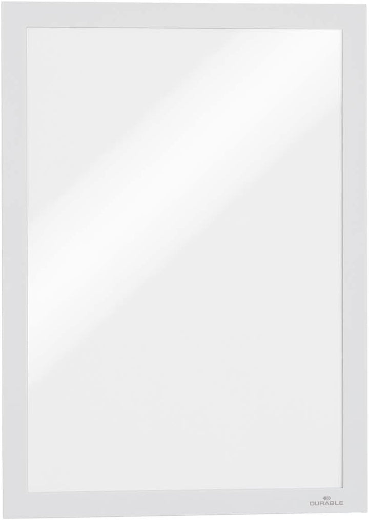 Durable Info-Rahmen Duraframe (A4, selbstklebend mit Magnetverschluss) 10 Stück, weiss, 488202 A4 We