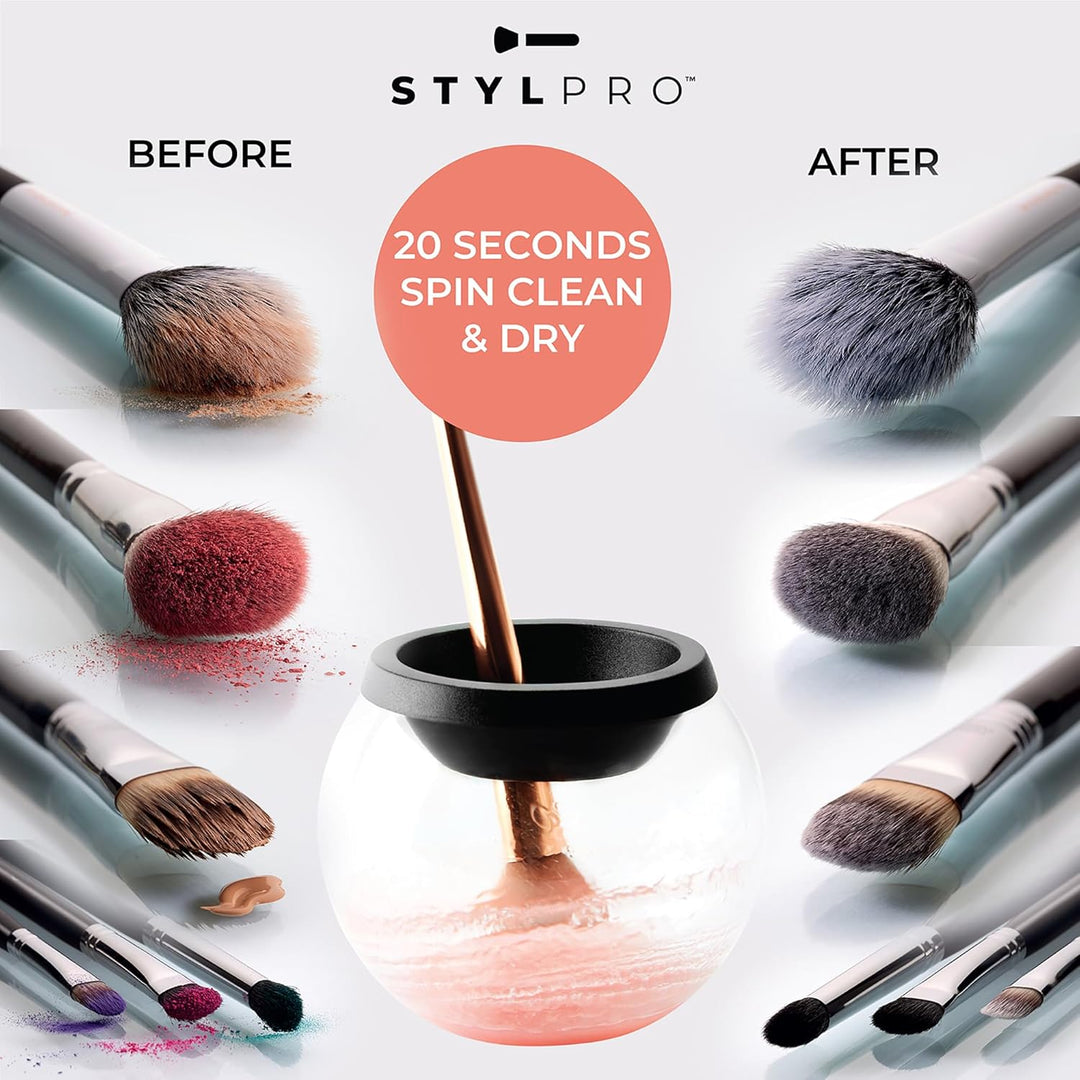 STYLPRO Elektrischer Make-up-Pinselreiniger & Trockner - Reinigt und trocknet gründlich in 30 Sekund