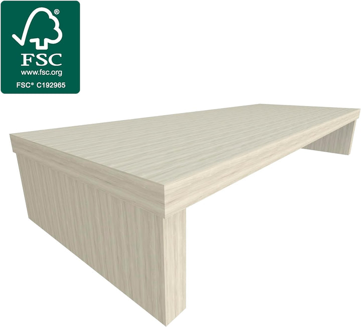 Henor Riser-Halterung für TV aus FSC® Holz 90 x 35 x 15 cm Eiche Stel. Unterstützt 60 kg. 90x35x15 E