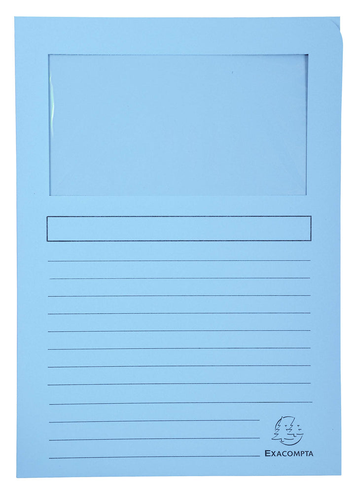 Exacompta 50152E Packung mit 100 Fenstermappen Super, PEFC zertifiziert, Karton 160g/qm, praktisch u