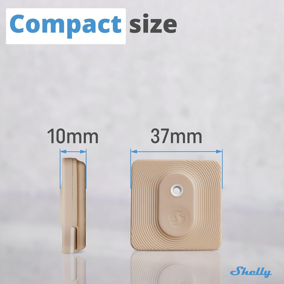Shelly Blu H&T Mocha | Bluetooth-gesteuerter Temperatur- und Luftfeuchtigkeitssensor | Spritzwasserg
