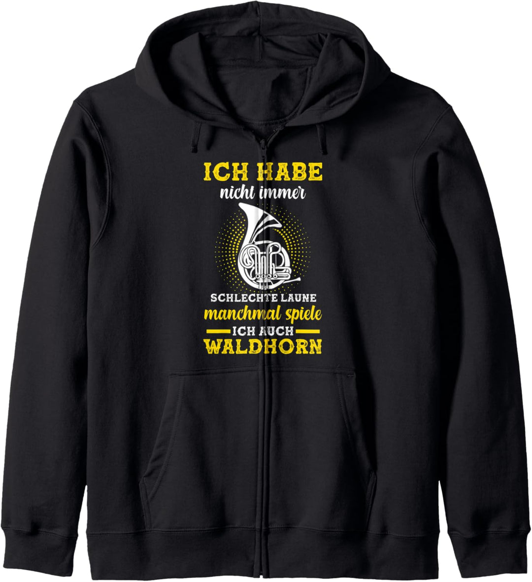 Waldhorn Musikinstrument Waldhornspieler Hornist Kapuzenjacke